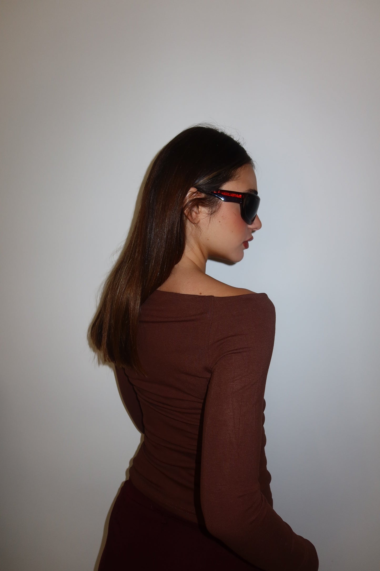 Maglia basic cotone marrone