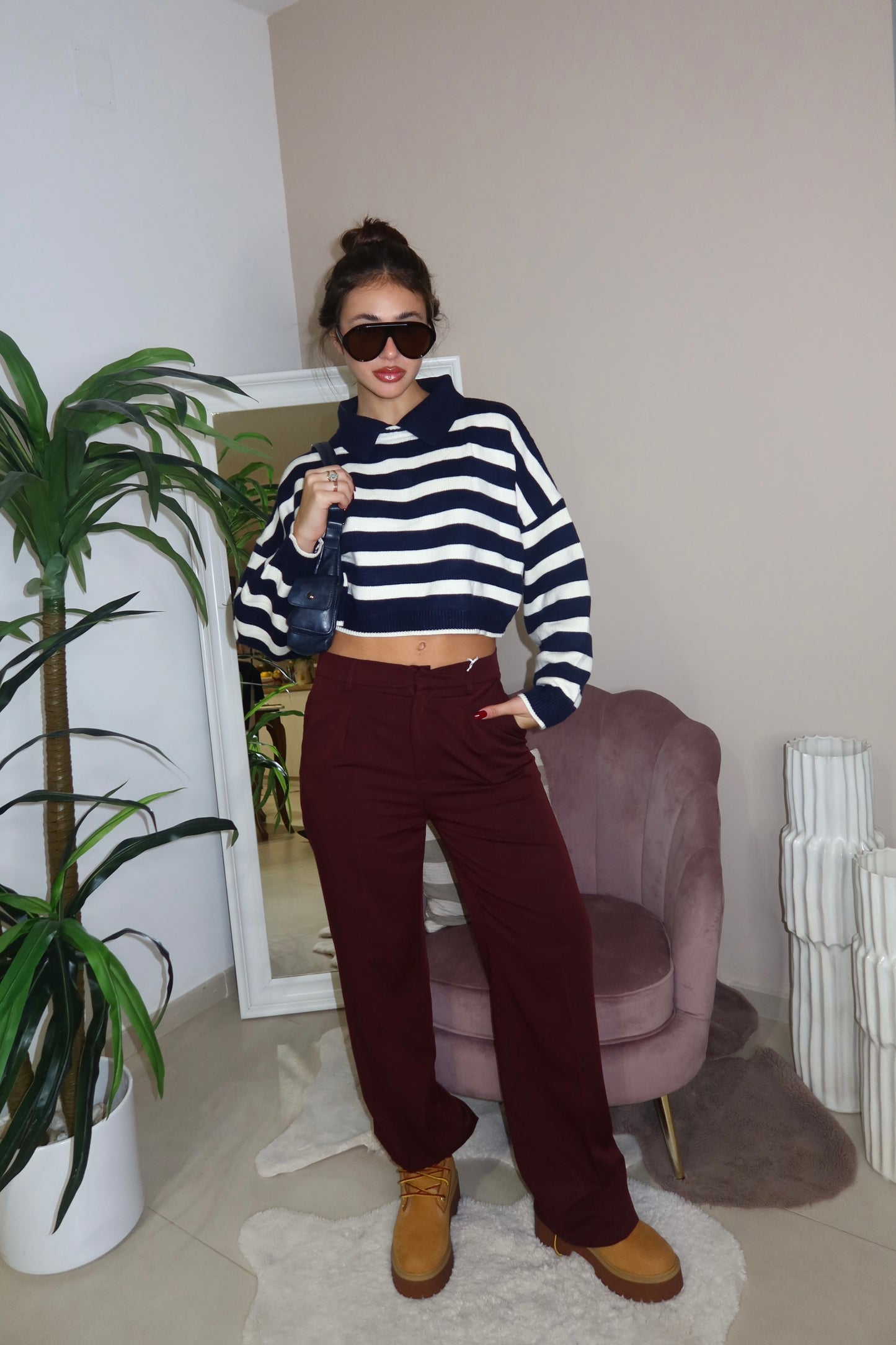 Maglioncino righe blu